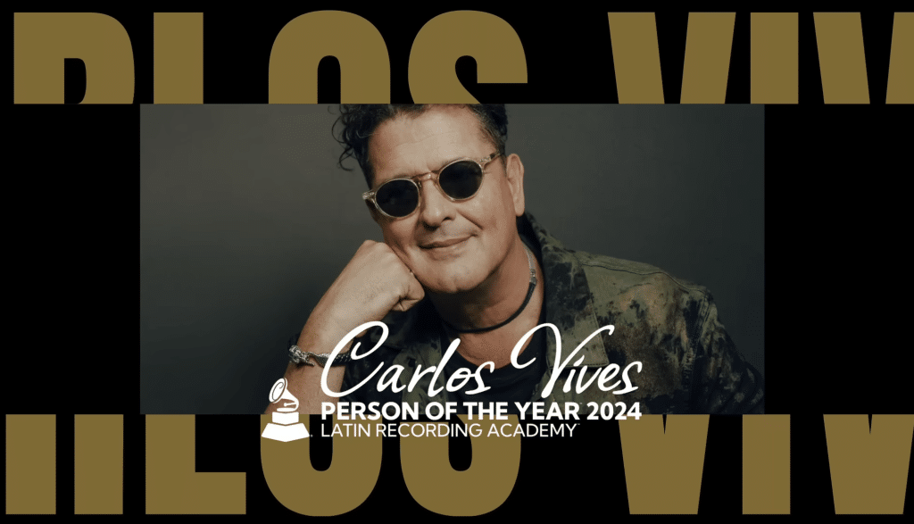 Carlos Vives portrait for his Person of the Year award at the Latin Grammys.